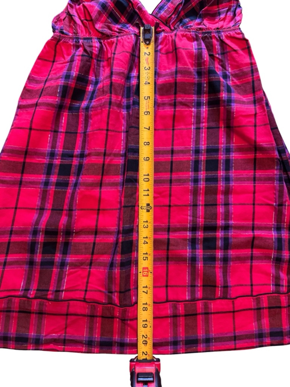 Victoria's Secret Red Plaid Spaghetti-Strap Nightdress - Picture 4 of 6